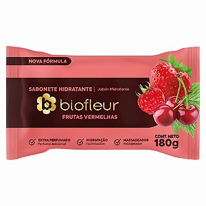 SABONETE BARRA FRUTAS VERMELHAS 180G- BIOFLEUR