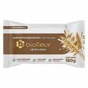 SABONETE BARRA LEITE E AVEIA 180G- BIOFLEUR