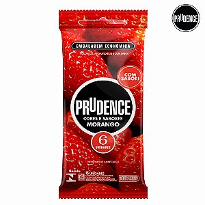 PRESERVATIVO SABOR MORANGO 6UND (PRUDENCE)
