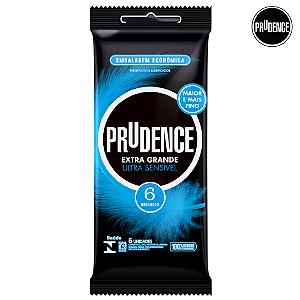 PRESERVATIVO EXTRA GRANDE ULTRA SENSIVEL C/6 (PRUDENCE)