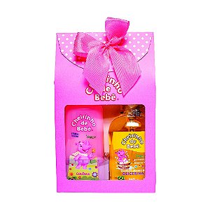 KIT COLONIA 200ML+SAB LIQ. GLICERINA VEGETAL 250ML ROSA CH. DE BEBE