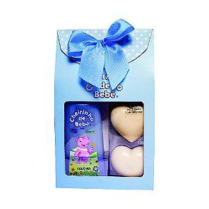 KIT COLONIA BLUE NEW 200ML+SAB CORACAO 2X65G CH. DE BEBE
