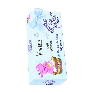 ESTOJO BLUE NEW C/ 3 SABONETES 80G VEGANO CH. DE BEBE
