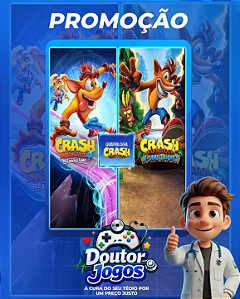 CRASH BANDICOOT - PACOTE QUADRILOGIA - Mídia Digital PS4/PS5