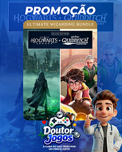 PACOTE EDIÇÃO DELUXE HOGWARTS LEGACY + HARRY POTTER: CAMPEÕES DO QUADRIBOL - MÍDIA DIGITAL PS4/PS5