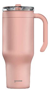 Copo Térmico Gocase 1180ml Rosa com Canudo