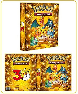 ÁLBUM Pokemon para cards tipo fichário - CELEBRAÇÃO 30 ANOS (9 Bolsos)