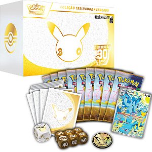 Box Elite Pokémon Celebração de 30 anos Coleção Treinador Avançado Copag (PRÉ-VENDA)