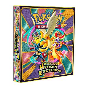 ÁLBUM Pokemon para cards tipo fichário Mega Evolução Heróis Excelsos (9 Bolsos)