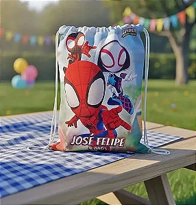 Mochilinha Saco Spidey e Seus Amigos Espetaculares