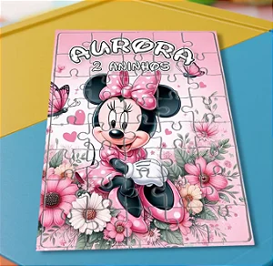 Quebra Cabeça Minnie Rosa