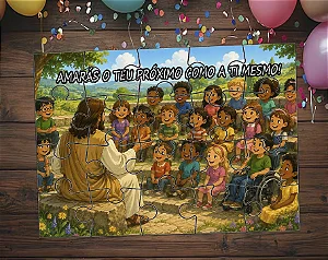 Quebra cabeça Jesus - Evangelização Infantil