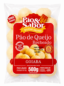 Pão de queijo recheado com goiaba pacote / 500g