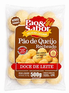 Pão de queijo recheado com doce de leite pacate 500 g