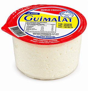 Queijo Minas frescal Guimalate/ peso variando entre 480 a 520 g