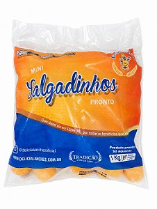 Bolinho de queijo Delicia pacote de 1 kg frito (só pra aquecer)