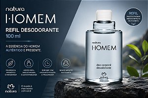Refil Desodorante Colônia Masculino Natura Homem 100ml