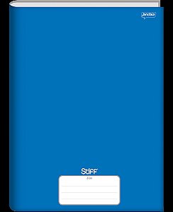 CADERNO BROCHURA 1/4 AZUL 96 FOLHAS   STIFF SLIM