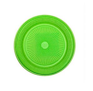 PRATO PLÁSTICO 15CM VERDE 10UN DOCE FESTA
