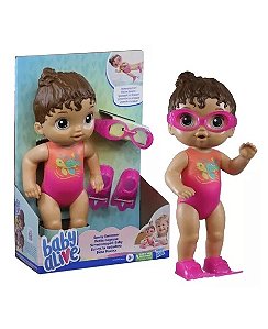 BONECA BABY ALIVE BEBE PISCINA MORENA F8141