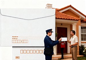 Envelope de Carta Comum com Preenchimento para Correspondência