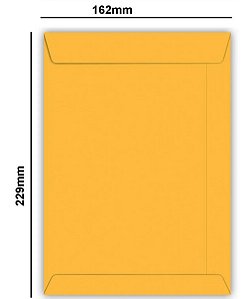 Envelope Saco Amarelo 162x229mm Tilibra – Envelope Ofício para Documentos