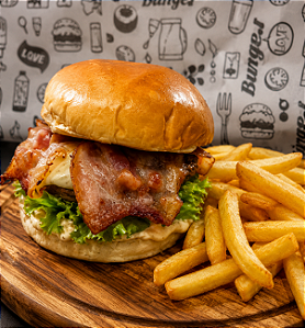 Burger da Casa + Batata - (Mais pedido)