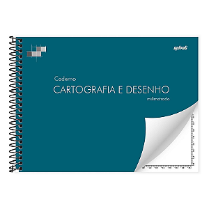 Caderno de Cartografia e Desenho Milimetrado com Margem