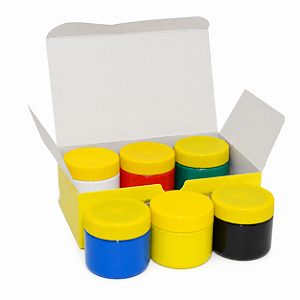 Tinta de pintura a dedo (1 pote - 15 ml)