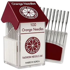 Agulha Overlock / Interlock Industrial - DCx27 - Pacote com 10 Agulhas - ORANGE