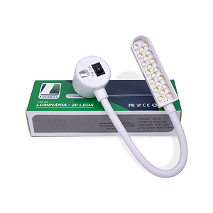 Luminária 20 Leds Haste Flexível Lâmpada para Máquina Costura Bivolt