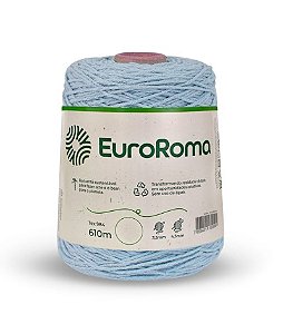 Barbante Euroroma Nº6 Colorido - 600g - Crochê e Tricô - TONS DE AZUL
