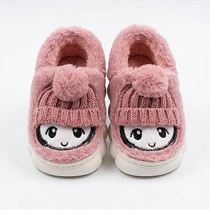 Pantufa Menina Infantil Rosa Touquinha