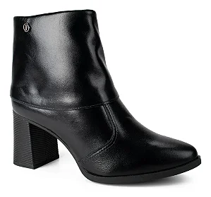 Bota Cano Curto Dakota D2381 Preto Couro Legítimo