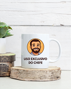 Caneca Uso Exclusivo Do Chef Com Caricatura E Nome