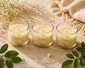 Kit com 3 Velas em Pote de Vidro – 100g