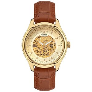 Relógio Technos Masculino Automático Skeleton Dourado 8N24AQ/0X