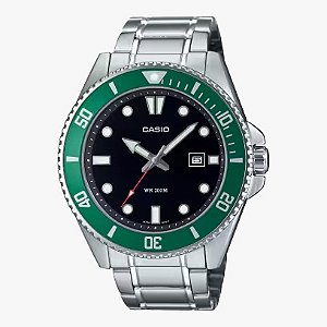 Relógio Casio Duro 44mm MDV-107D-3AV 200m Kermit