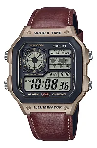 Relógio Casio AE-1200WHL Digital Preto e Marrom