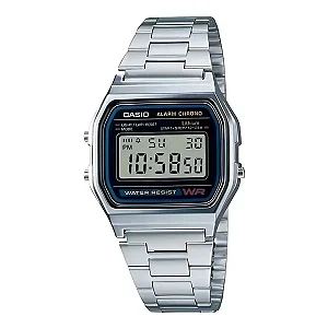 Relógio Casio Digital A158wa-1df Prata Unissex