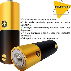 PILHA CAERUS POWER TUBO C/48UN. AA COMUM