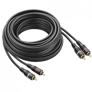 Cabo RCA automotivo 4mm c/terra 5m