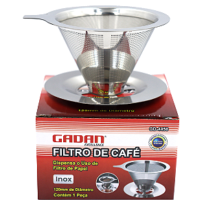 Filtro de café em inox 120mm - Gadan