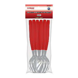 Colher cabo plástico c/6un - Gadan
