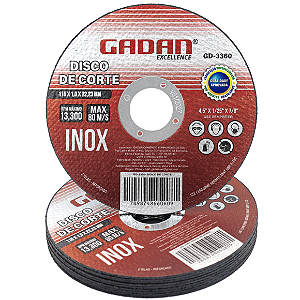 Disco de corte metal "4.1/2" c/10un - Gadan