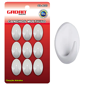 Kit com 9 ganchos multiuso - Gadan