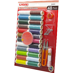 Kit de costura com 48 peças - Gadan