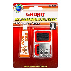 Kit reparo de pneu automotivo c/8 peças - Gadan