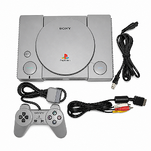 Sony PlayStation 1 SCPH-7000 Cinza — NTSC-J + Controle JP - Digão