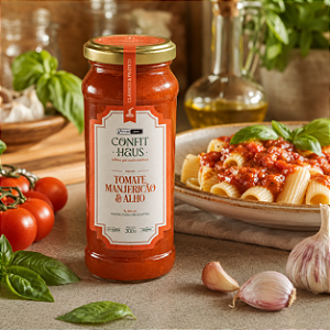 Molho de Tomate com Manjericão e Alho Confit Haus 300g